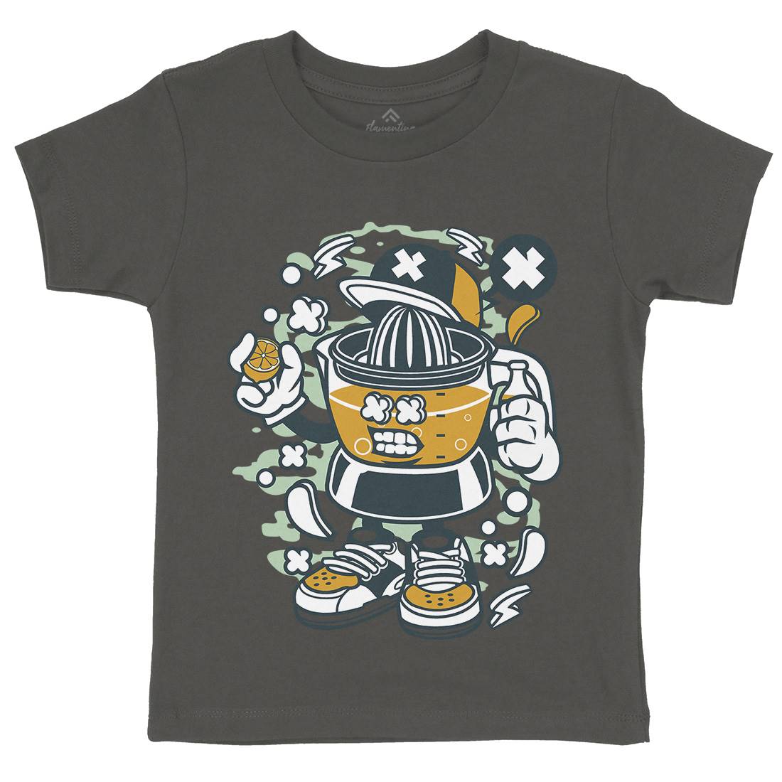 Orange Squeezer Kids Organic Crew Neck T-Shirt Food C180