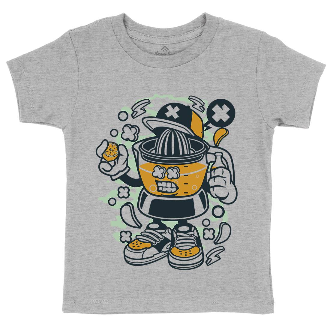 Orange Squeezer Kids Crew Neck T-Shirt Food C180