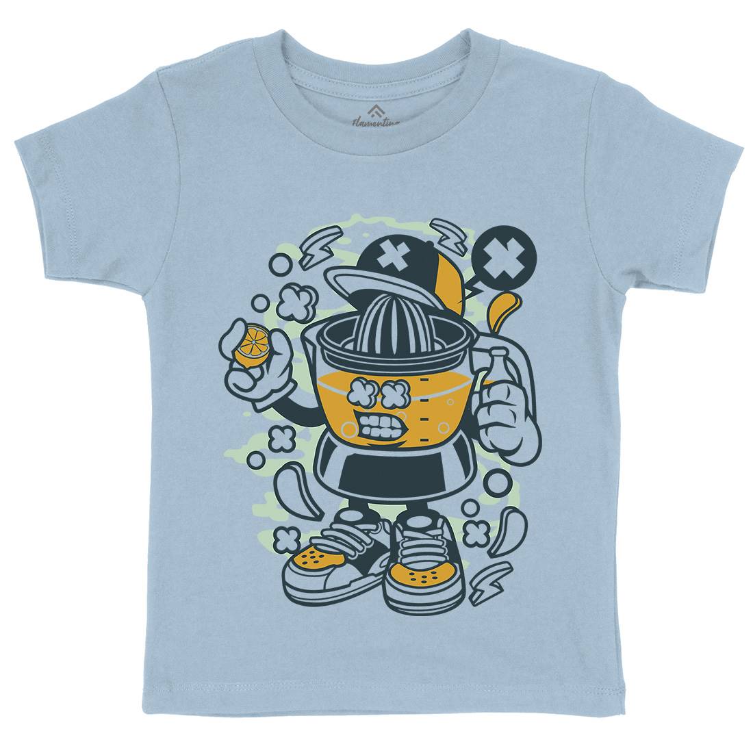 Orange Squeezer Kids Organic Crew Neck T-Shirt Food C180