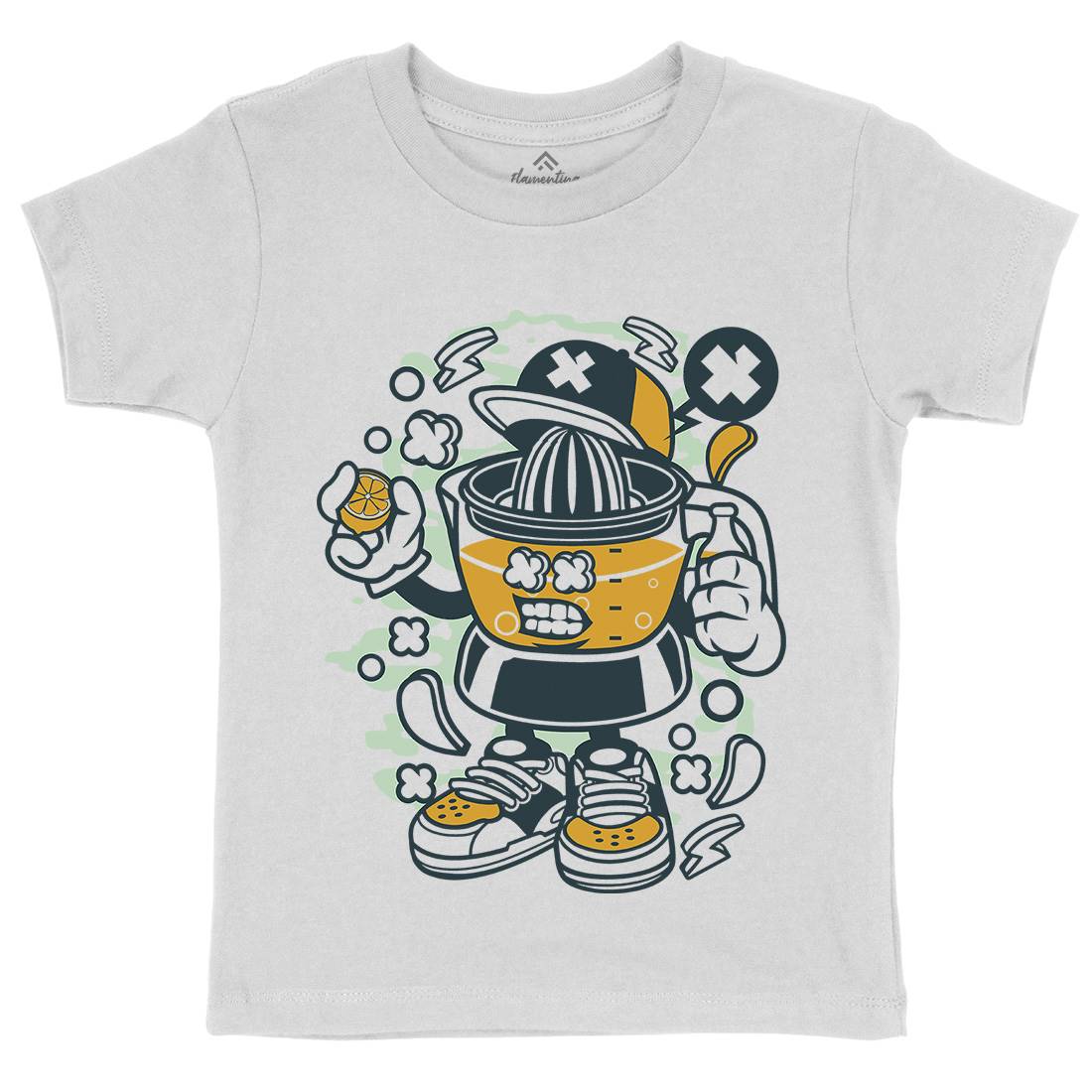 Orange Squeezer Kids Crew Neck T-Shirt Food C180