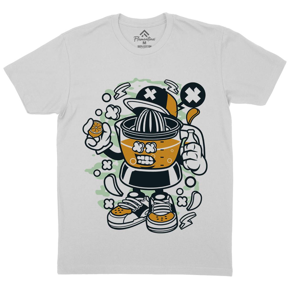 Orange Squeezer Mens Crew Neck T-Shirt Food C180