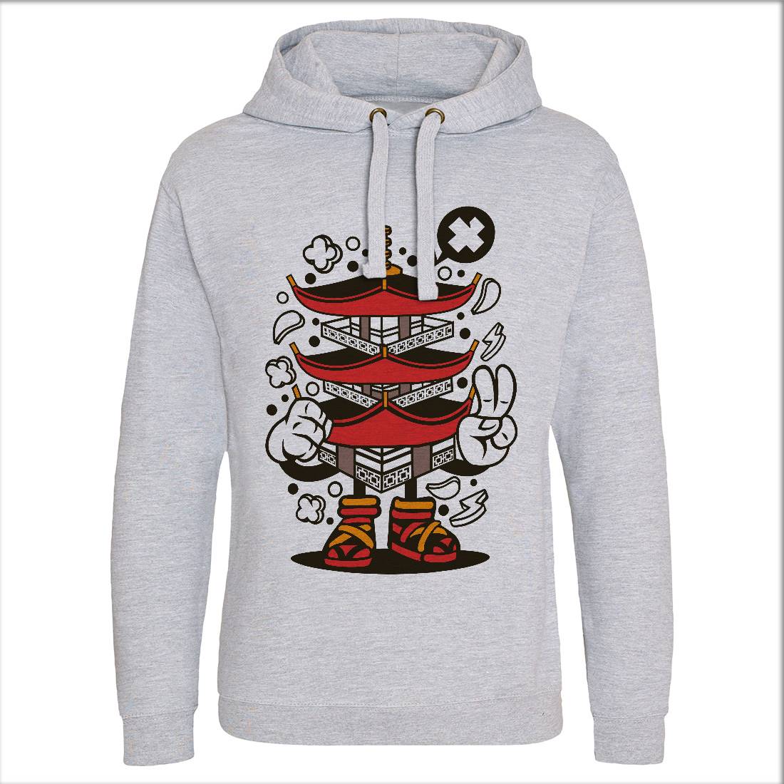 Pagoda Tower Mens Hoodie Without Pocket Asian C181