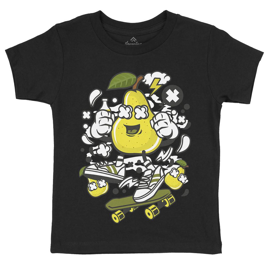 Pear Kids Organic Crew Neck T-Shirt Food C186