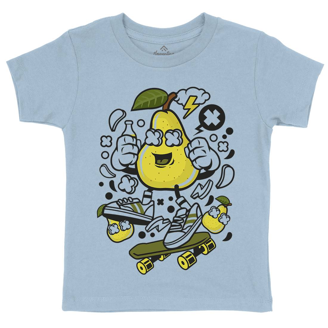 Pear Kids Crew Neck T-Shirt Food C186