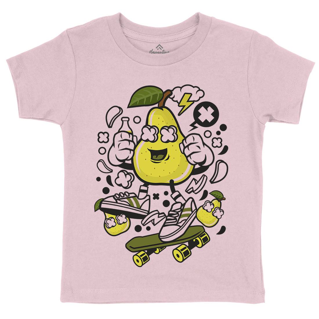 Pear Kids Organic Crew Neck T-Shirt Food C186
