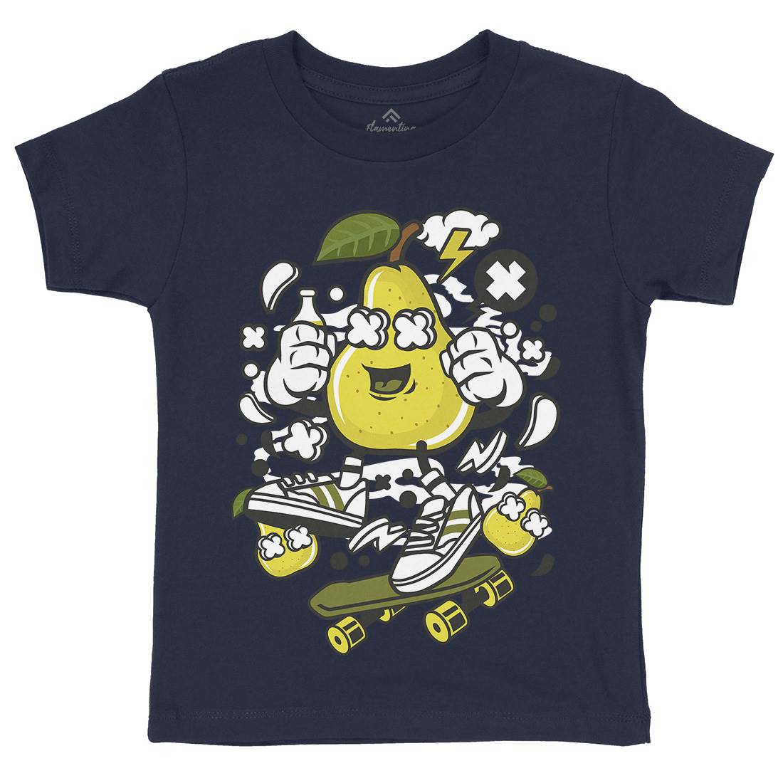Pear Kids Crew Neck T-Shirt Food C186
