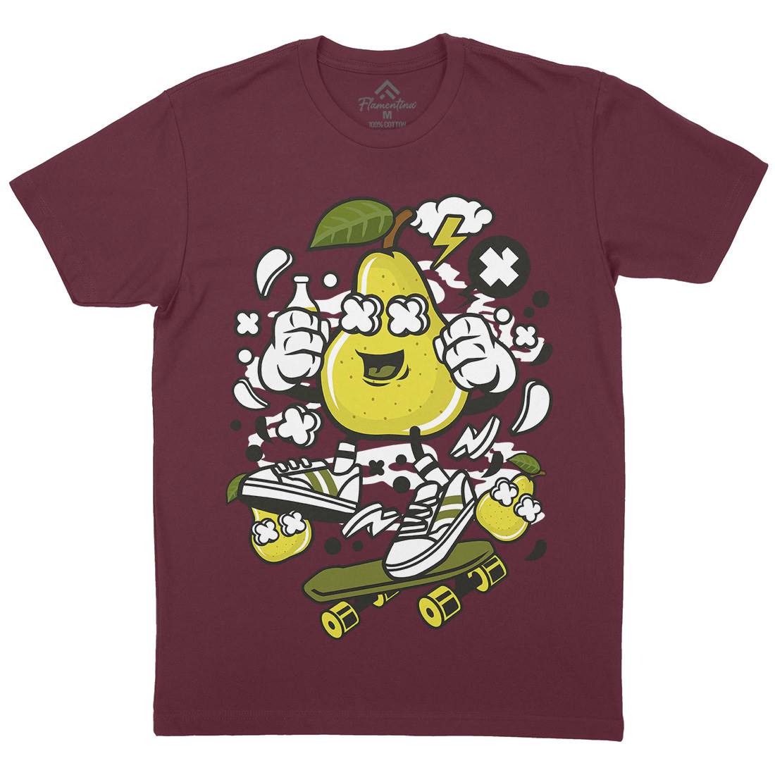Pear Mens Crew Neck T-Shirt Food C186
