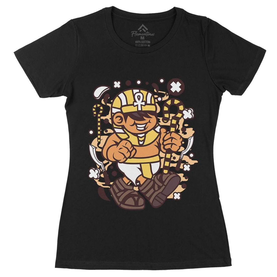 Pharaoh Kid Womens Organic Crew Neck T-Shirt Religion C187