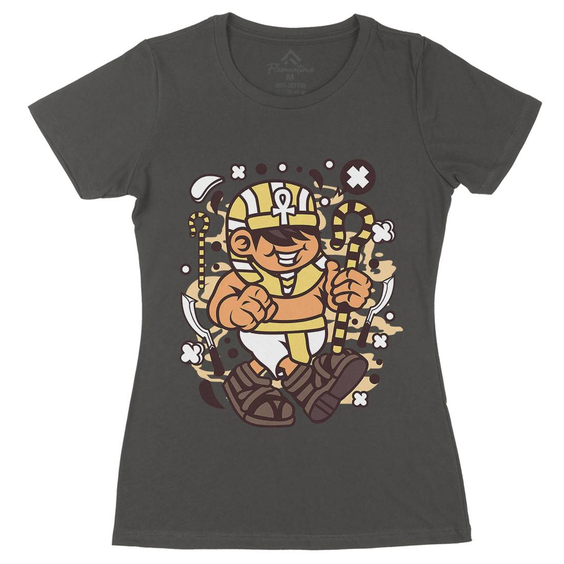 Pharaoh Kid Womens Organic Crew Neck T-Shirt Religion C187
