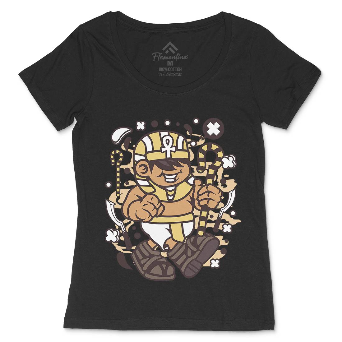 Pharaoh Kid Womens Scoop Neck T-Shirt Religion C187