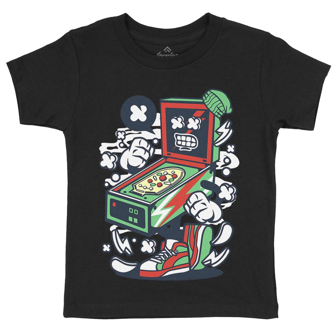 Pinball Kids Organic Crew Neck T-Shirt Sport C189