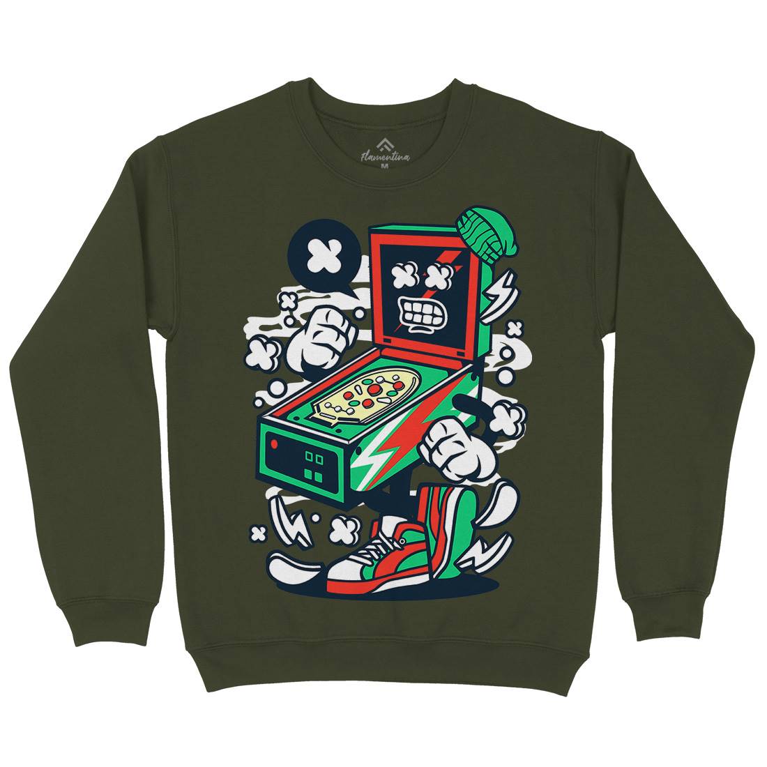 Pinball Mens Crew Neck Sweatshirt Sport C189