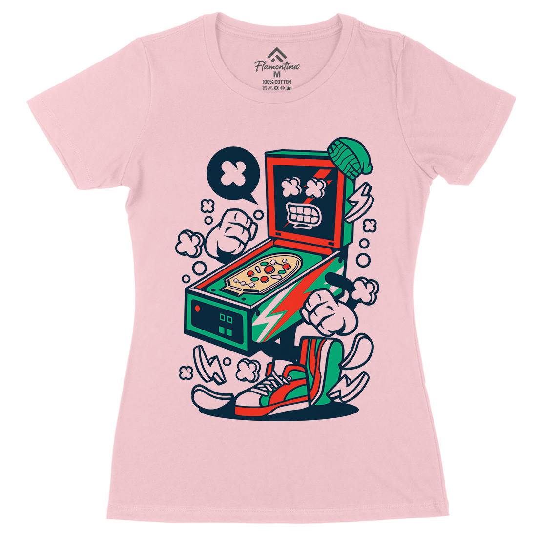 Pinball Womens Organic Crew Neck T-Shirt Sport C189