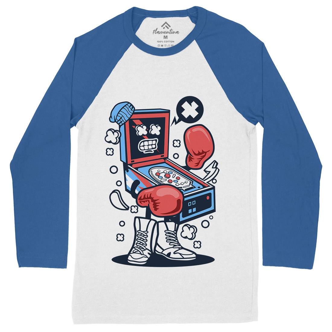 Pinball Boxer Mens Long Sleeve Baseball T-Shirt Sport C190