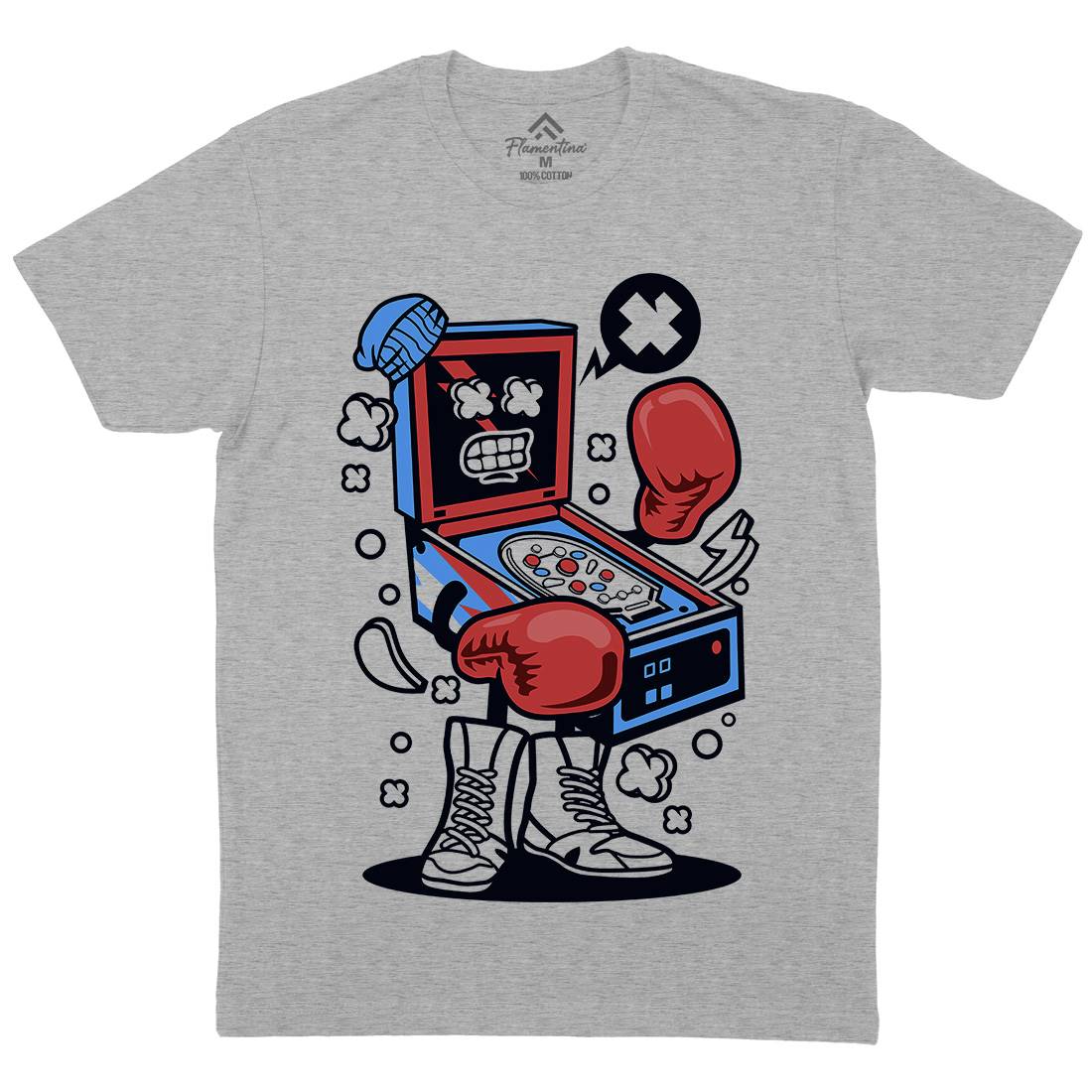 Pinball Boxer Mens Organic Crew Neck T-Shirt Sport C190