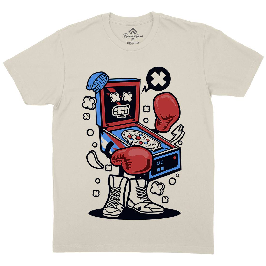 Pinball Boxer Mens Organic Crew Neck T-Shirt Sport C190