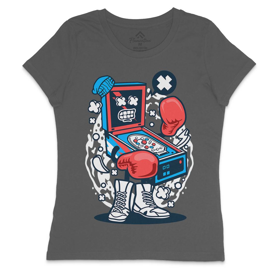 Pinball Boxer Womens Crew Neck T-Shirt Sport C190