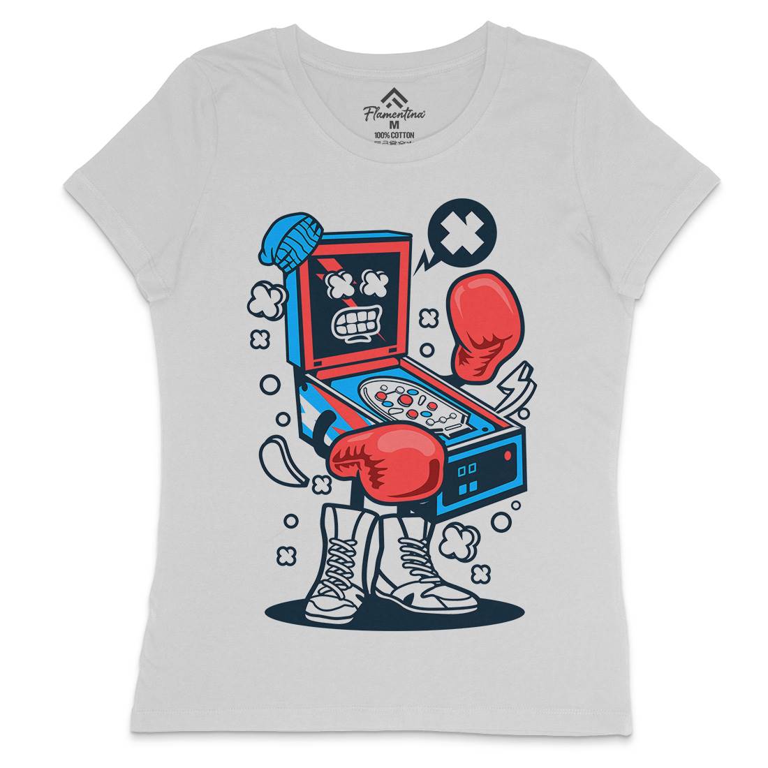 Pinball Boxer Womens Crew Neck T-Shirt Sport C190