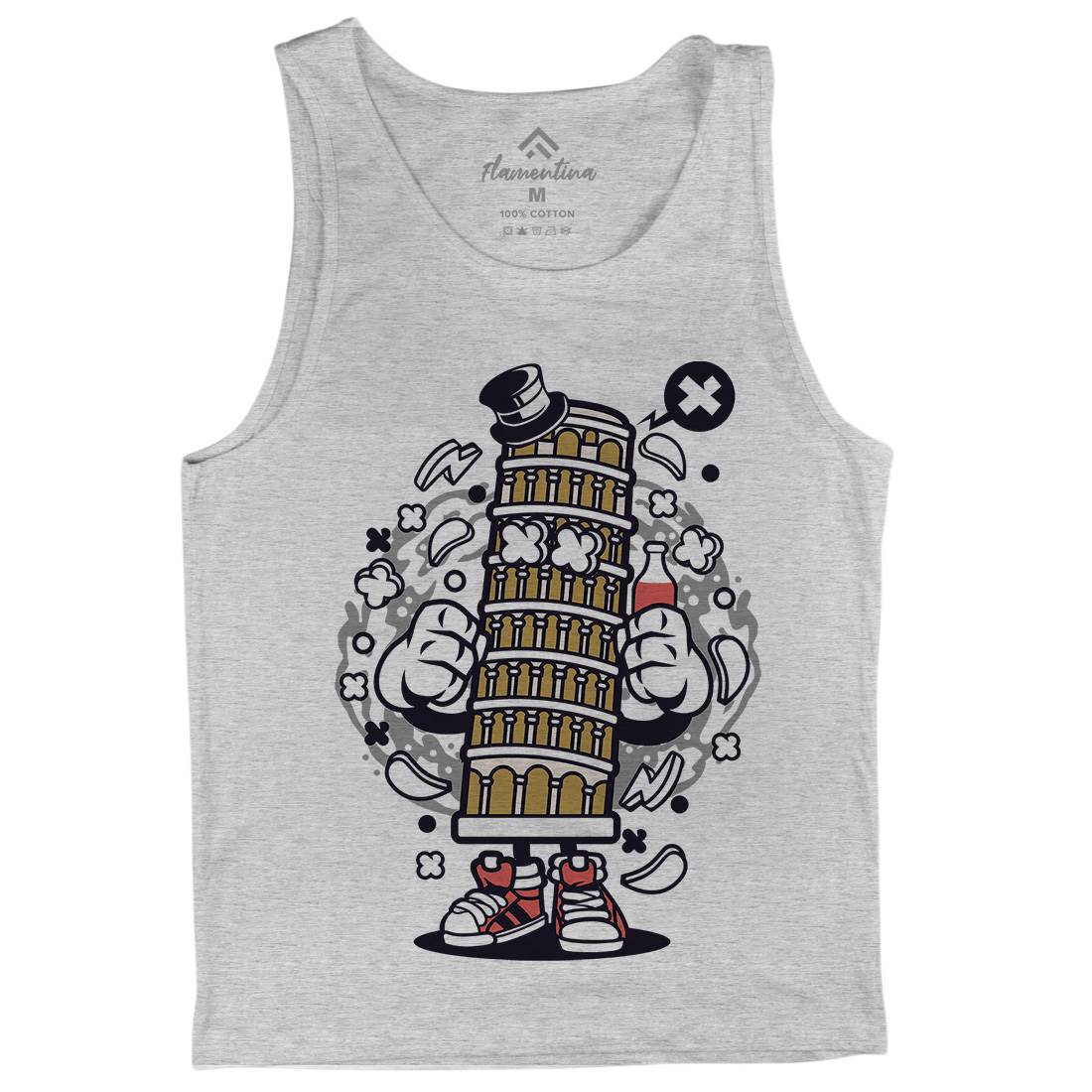 Pisa Tower Mens Tank Top Vest Retro C192