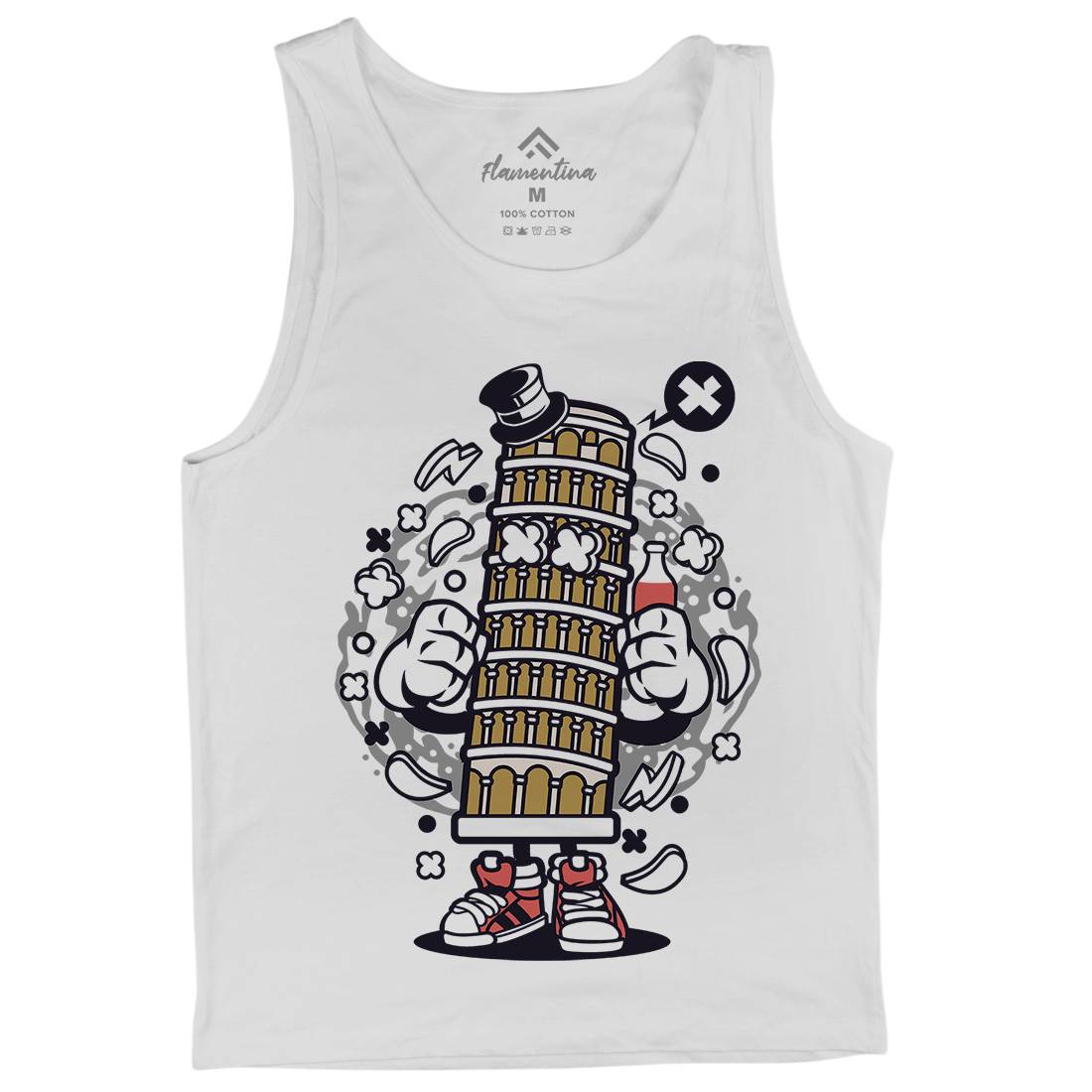 Pisa Tower Mens Tank Top Vest Retro C192