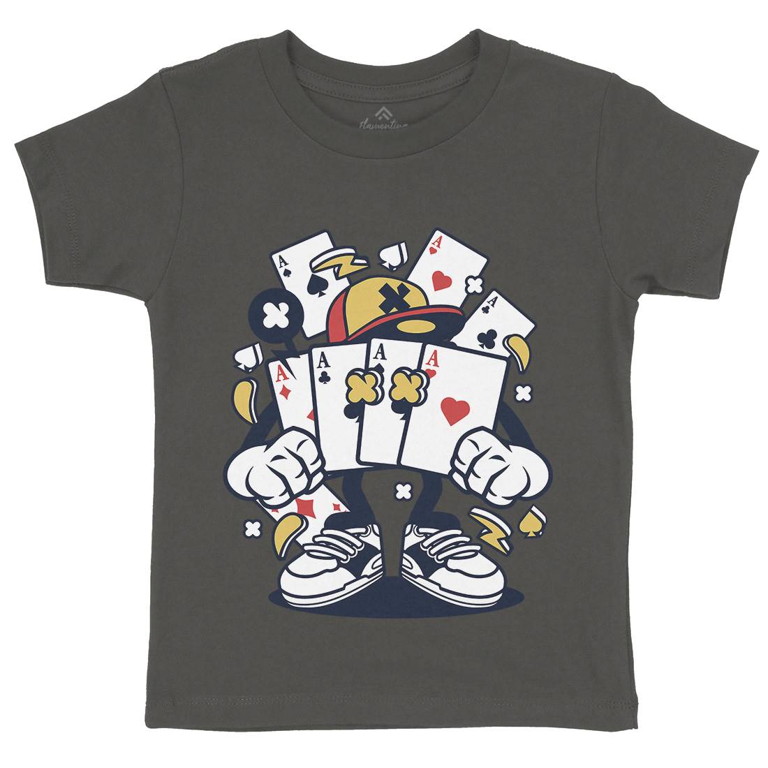 Playing Card Kids Crew Neck T-Shirt Sport C193