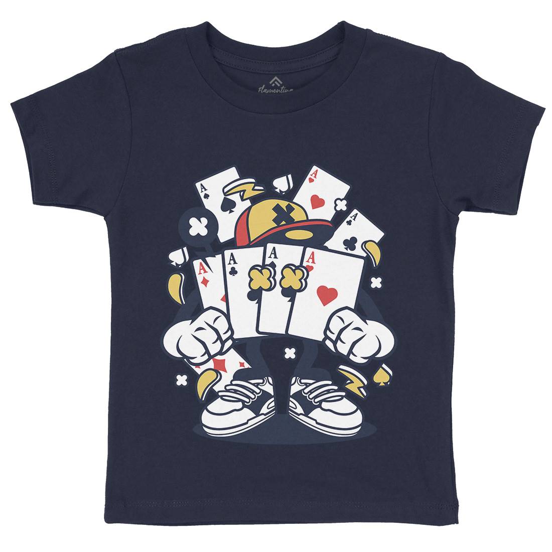 Playing Card Kids Crew Neck T-Shirt Sport C193
