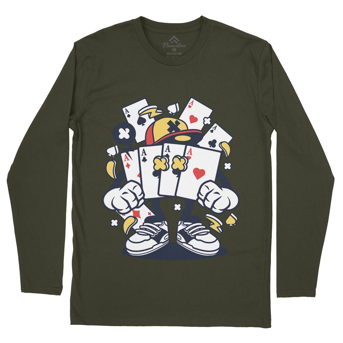 Playing Card Mens Long Sleeve T-Shirt Sport C193