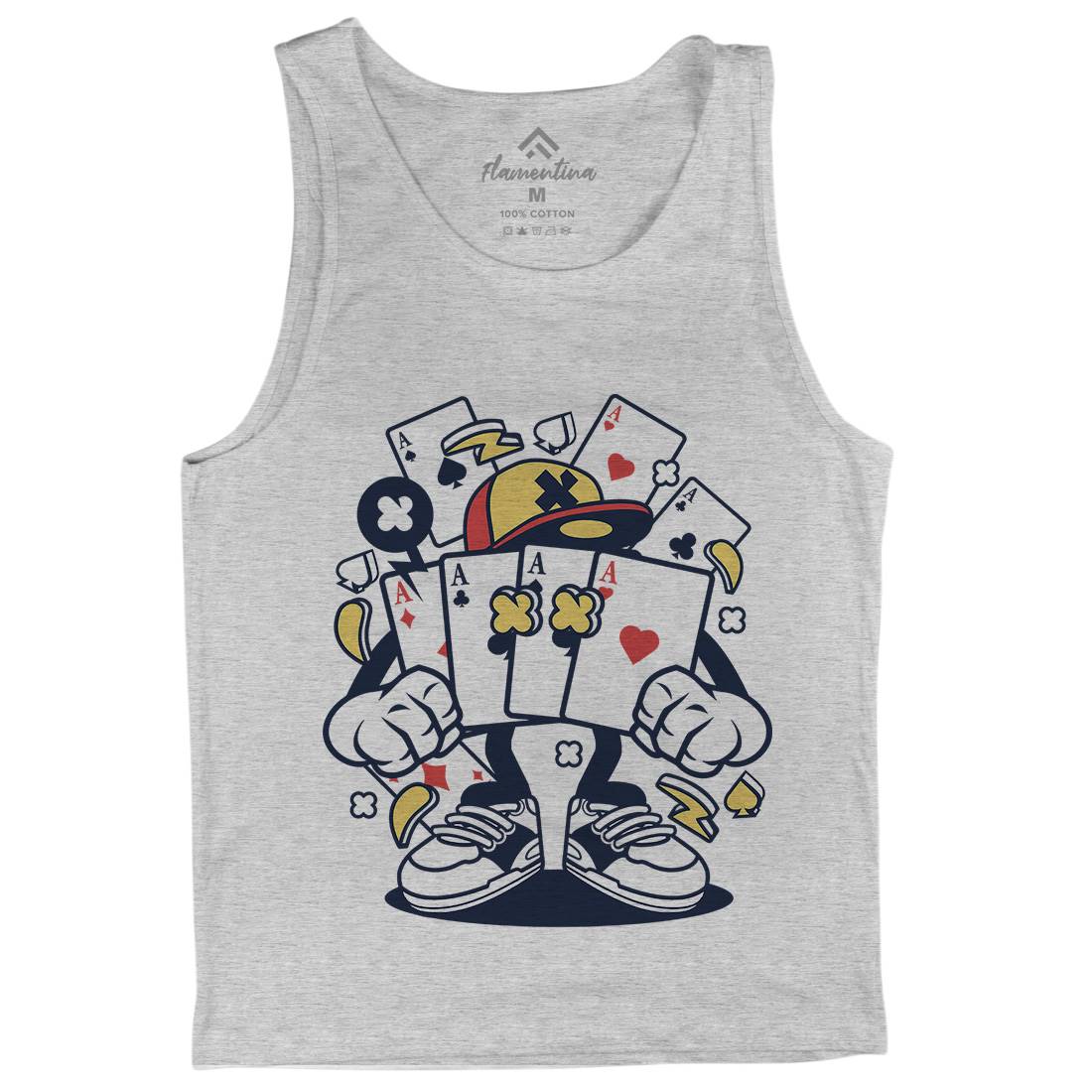 Playing Card Mens Tank Top Vest Sport C193