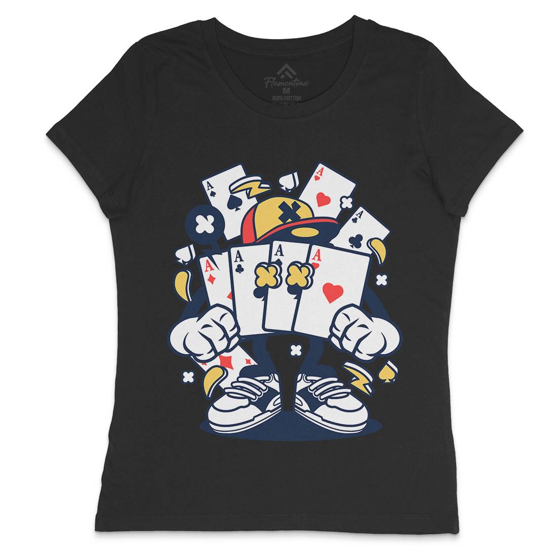 Playing Card Womens Crew Neck T-Shirt Sport C193