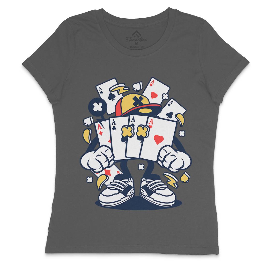 Playing Card Womens Crew Neck T-Shirt Sport C193