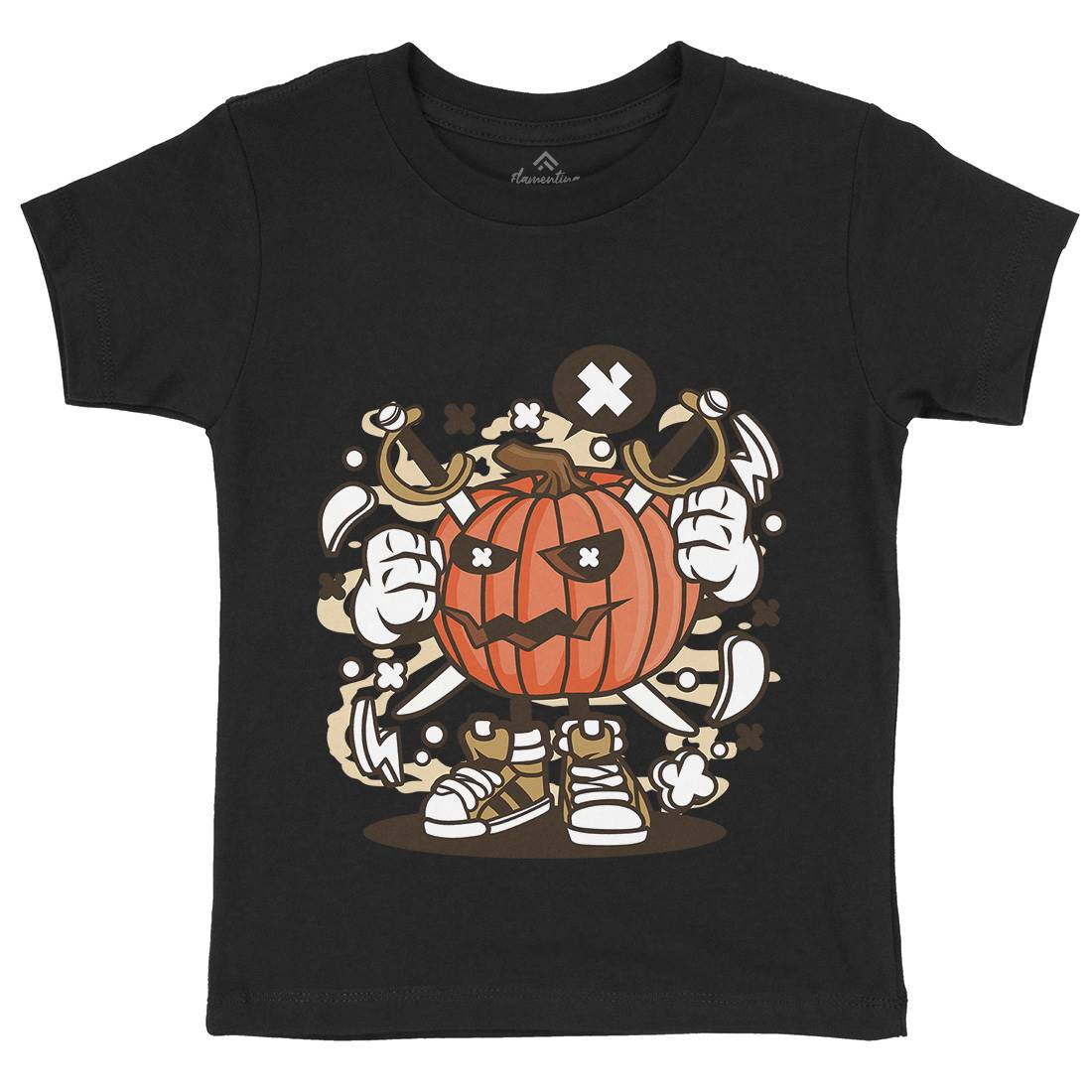 Pumpkins Kids Organic Crew Neck T-Shirt Halloween C198