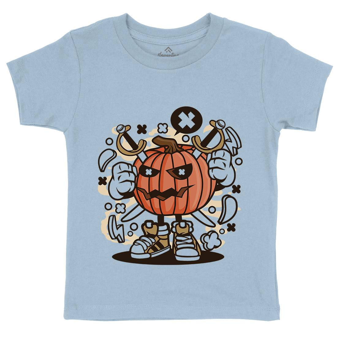 Pumpkins Kids Crew Neck T-Shirt Halloween C198