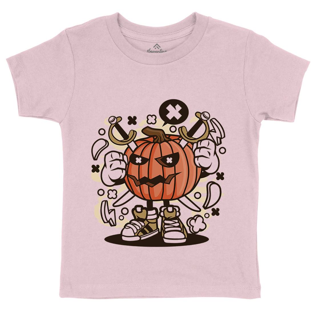 Pumpkins Kids Crew Neck T-Shirt Halloween C198