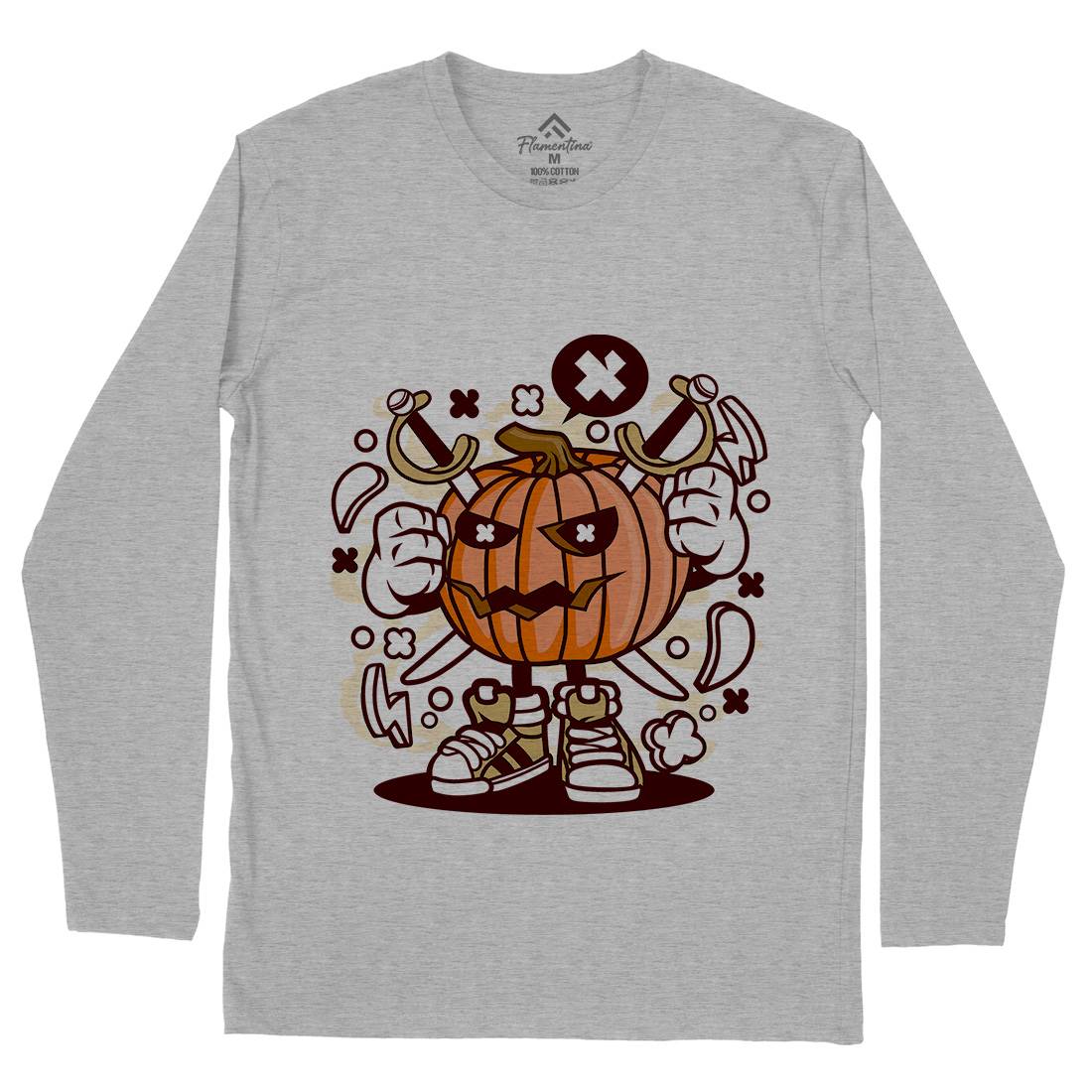 Pumpkins Mens Long Sleeve T-Shirt Halloween C198