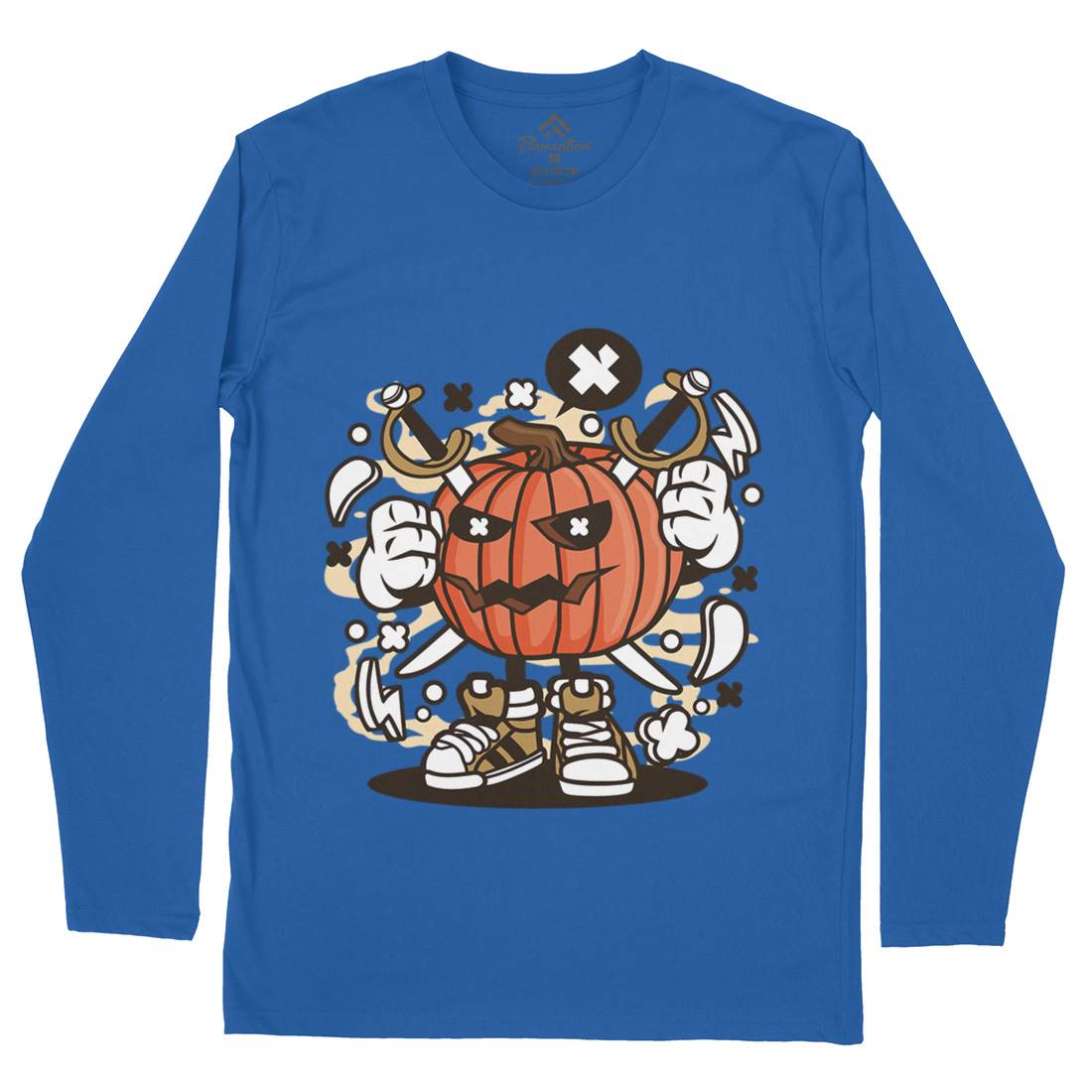 Pumpkins Mens Long Sleeve T-Shirt Halloween C198