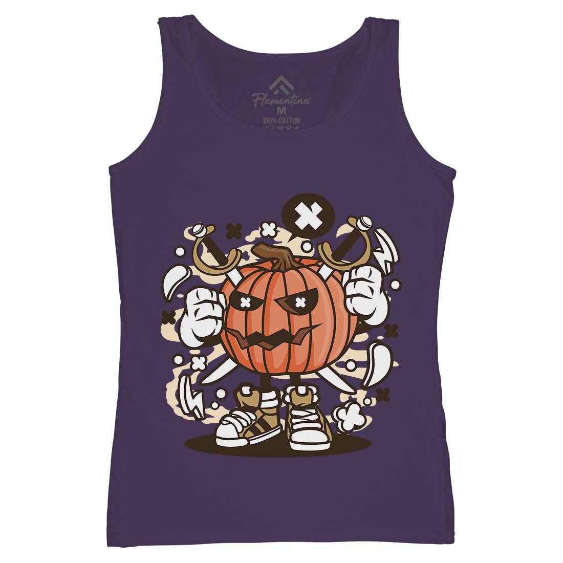 Pumpkins Womens Organic Tank Top Vest Halloween C198