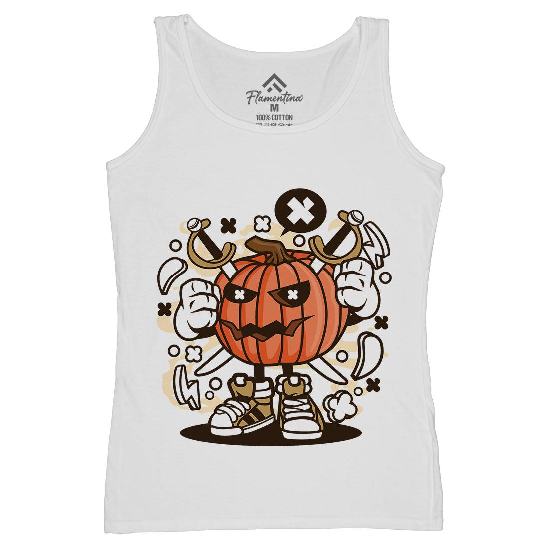 Pumpkins Womens Organic Tank Top Vest Halloween C198