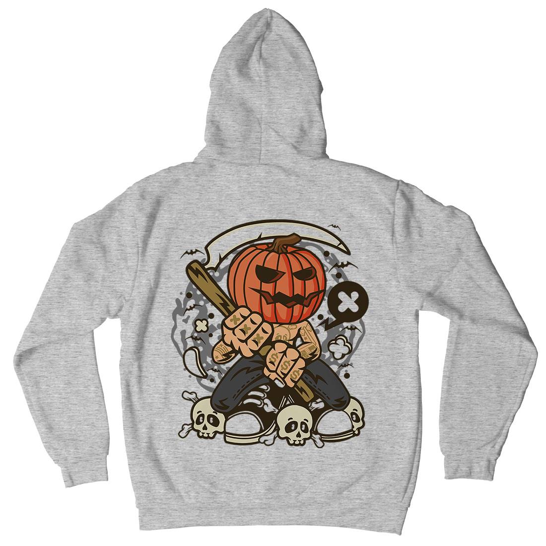Pumpkins Reaper Mens Hoodie With Pocket Halloween C199
