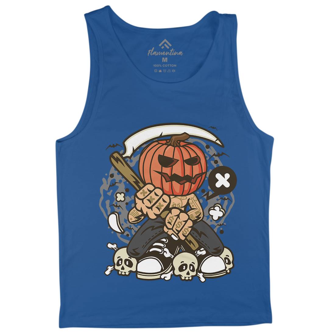Pumpkins Reaper Mens Tank Top Vest Halloween C199