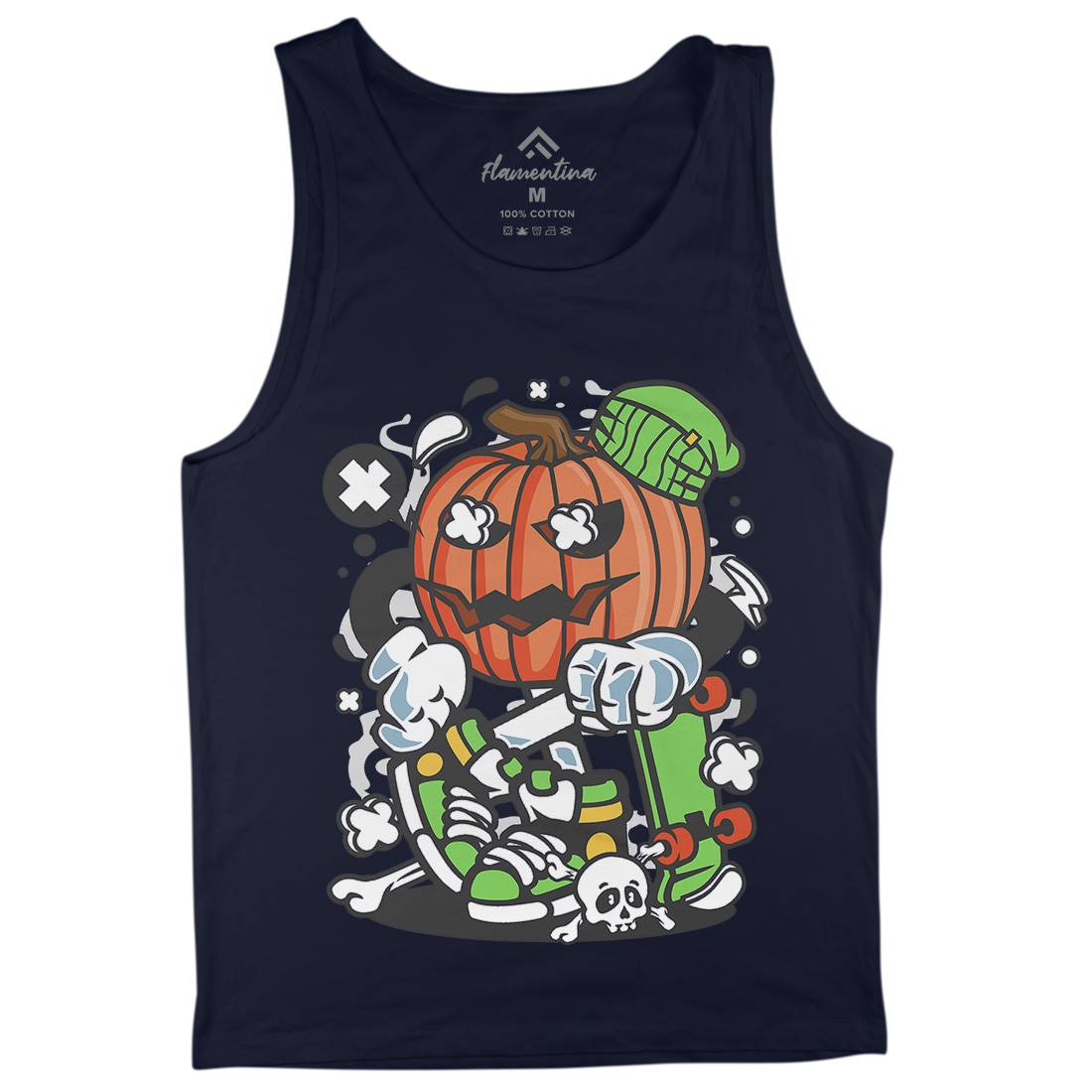 Pumpkins Skater Mens Tank Top Vest Halloween C200