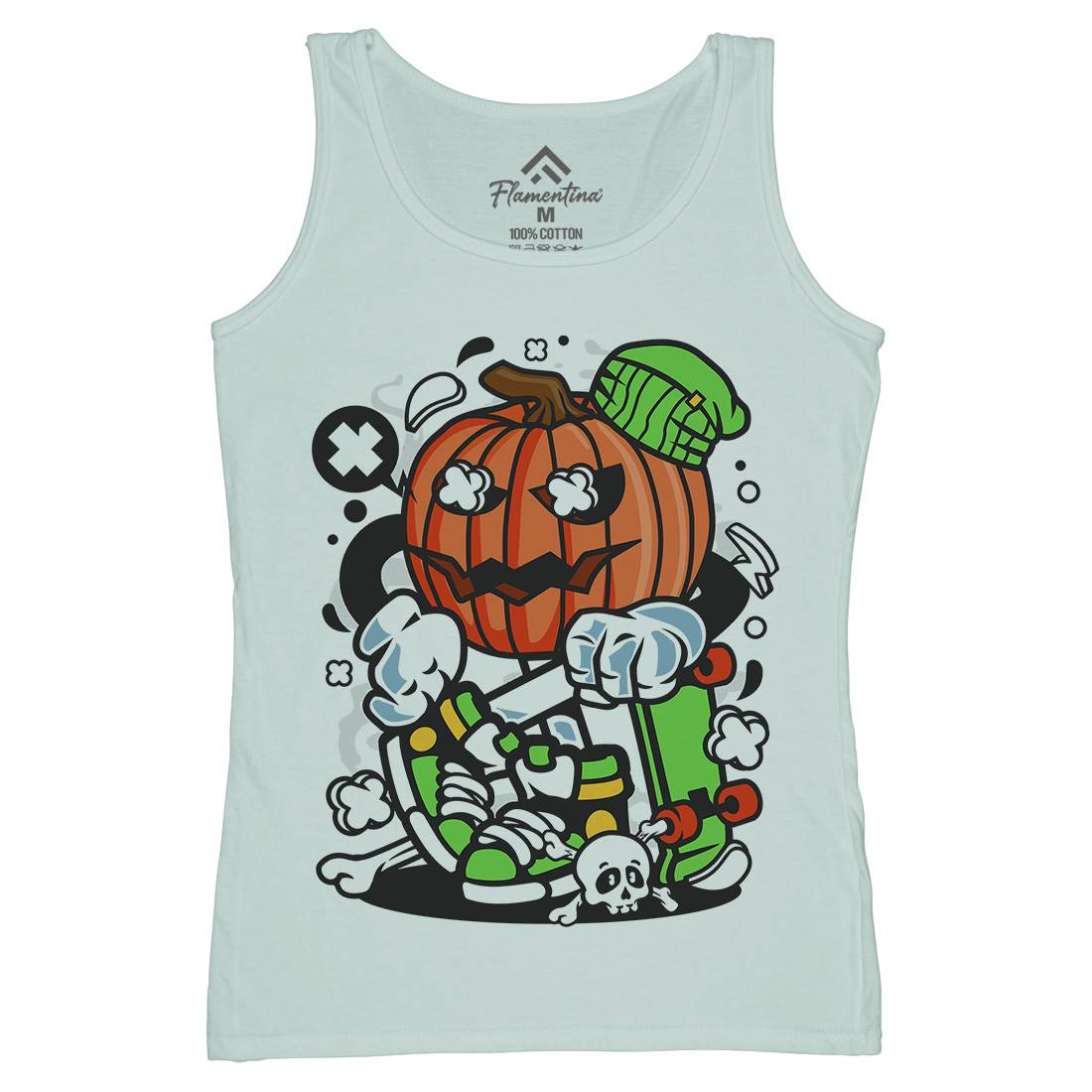 Pumpkins Skater Womens Organic Tank Top Vest Halloween C200