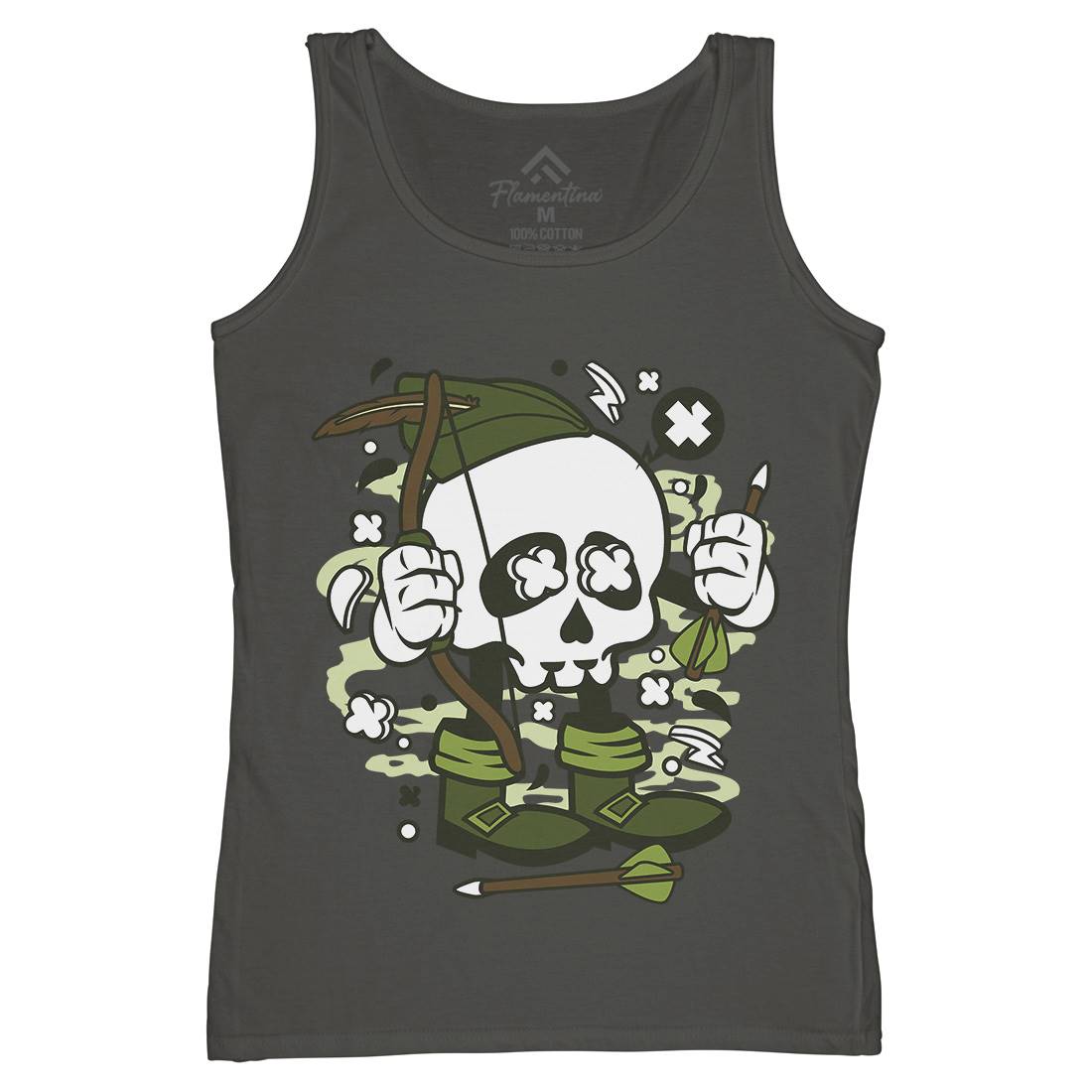 Robin Hood Skull Womens Organic Tank Top Vest Warriors C205