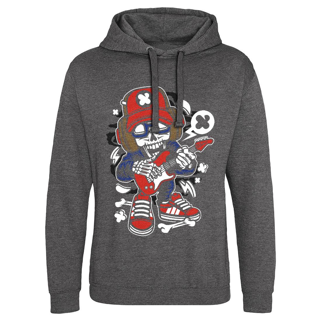 Rock Star Skull Mens Hoodie Without Pocket Music C209