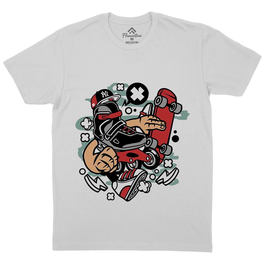 Roller Blade Mens Crew Neck T-Shirt Skate C210