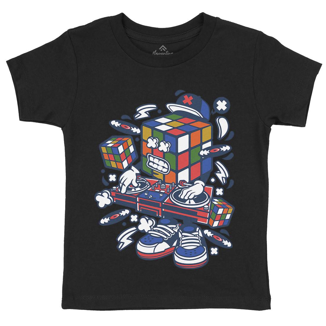 Cube Disk Jockey Kids Crew Neck T-Shirt Music C211