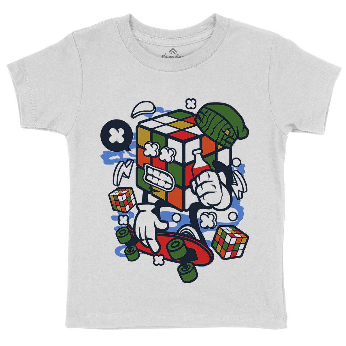 Cube Skater Kids Crew Neck T-Shirt Skate C212