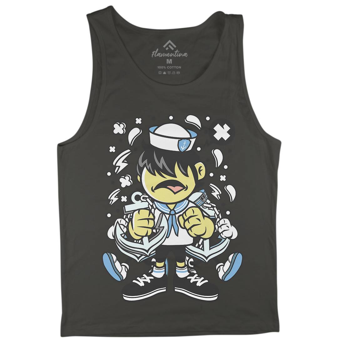 Sailor Kid Mens Tank Top Vest Navy C214