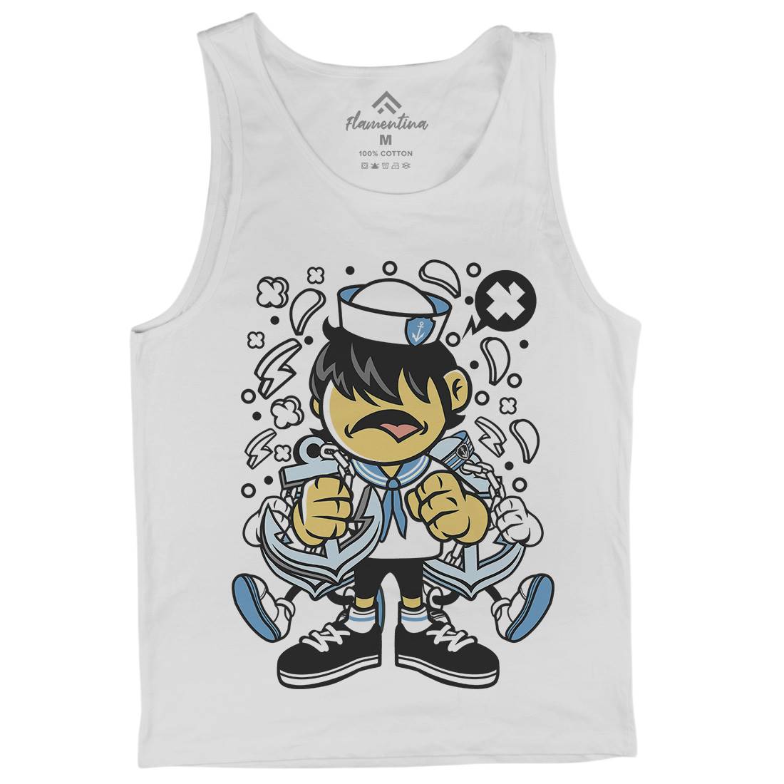 Sailor Kid Mens Tank Top Vest Navy C214