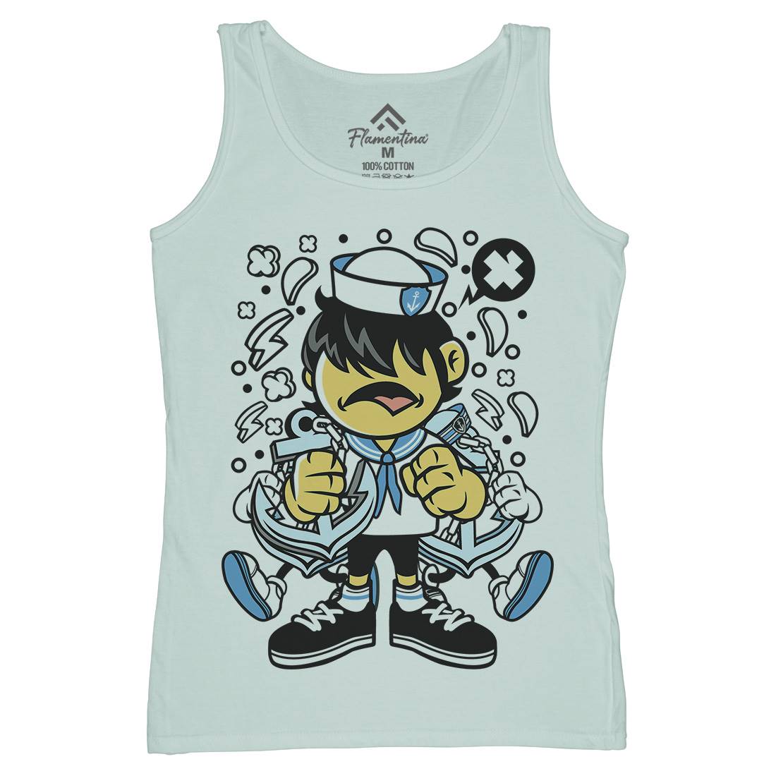 Sailor Kid Womens Organic Tank Top Vest Navy C214