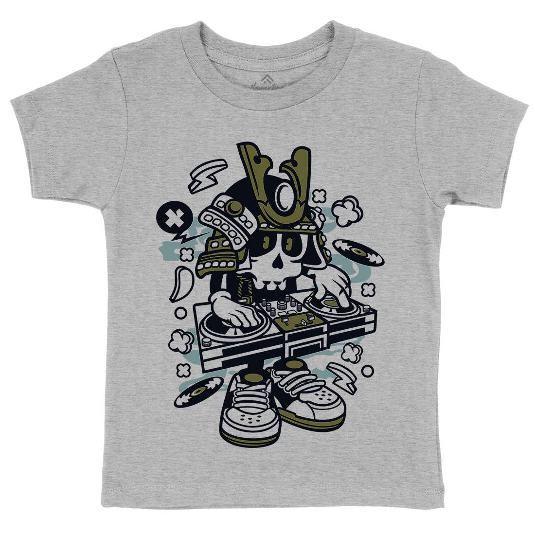 Samurai Dj Kids Crew Neck T-Shirt Music C216